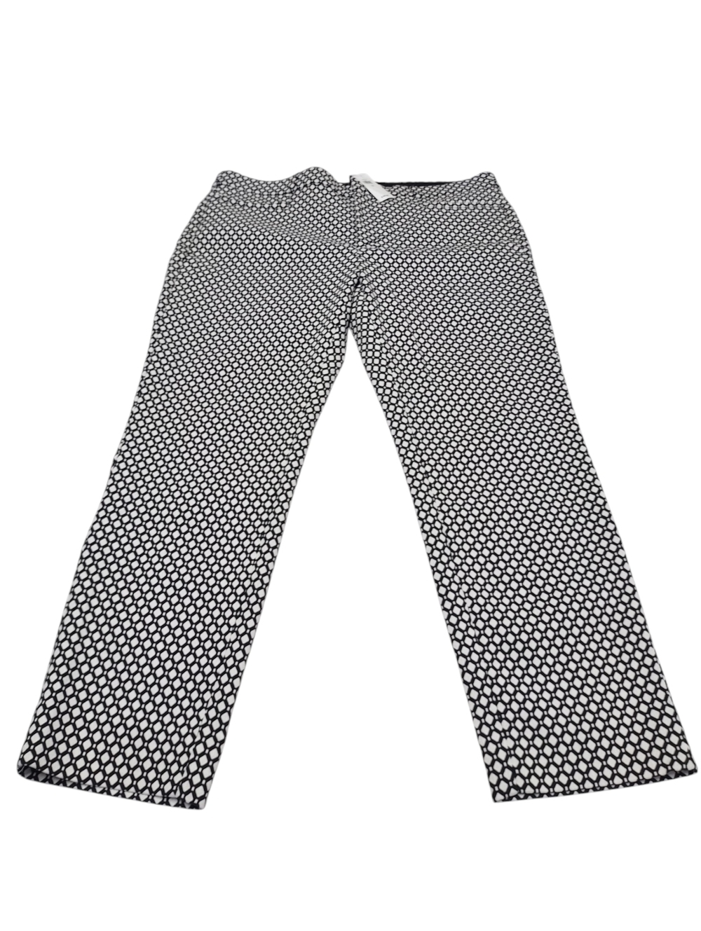 Banana Republic Sloan Crop Pants Women's Size 12 Black White Geometric Print NWT - Picture 4 of 7